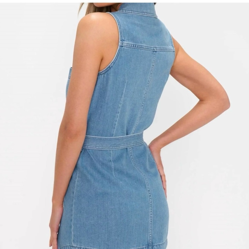 Show Me Your MuMu Light Wash Denim Mini Dress - Picture 2 of 4